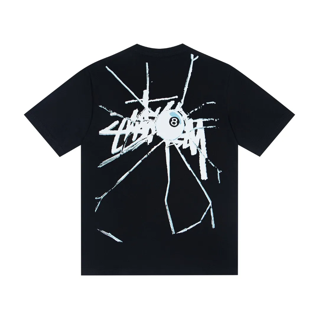 🔥 109# P55 （In Stock ） Stussy 8 Series SHATTERED TEE 8 Logo T Same Style ：Black White Size：S M L XL ： 260 ：